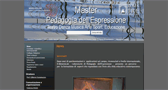 Desktop Screenshot of masterpedagogiadellespressione.org